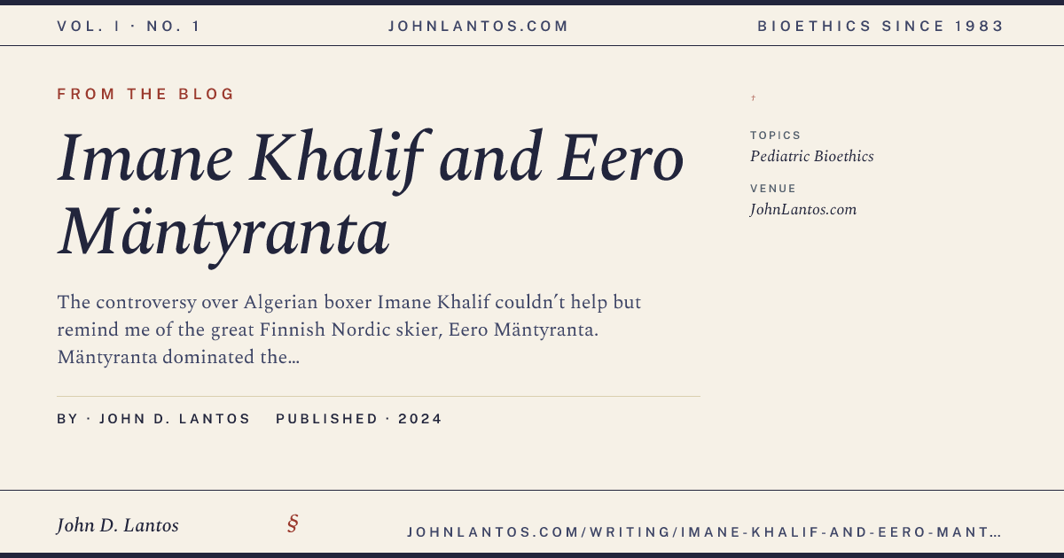 Imane Khalif and Eero Mäntyranta · John D. Lantos
